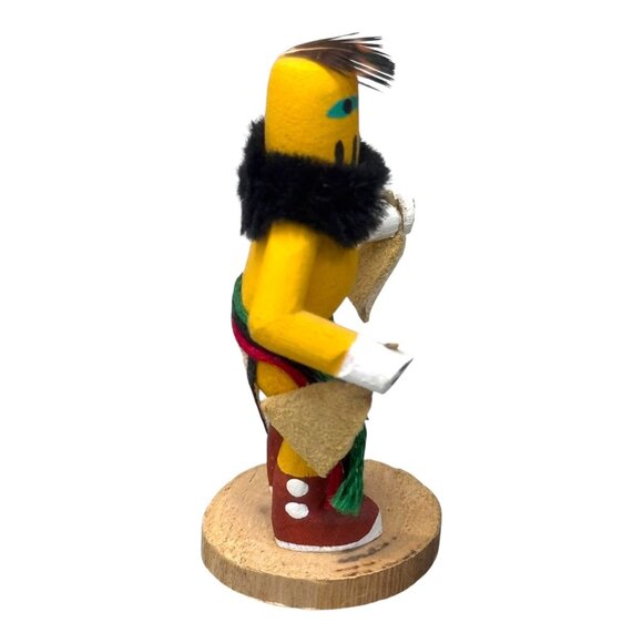 Authentic Hopi Sandbag Kachina Doll Collectible Native Art Signed AL Vintage - Picture 4 of 6